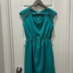 Papaya Turquoise Cocktail Dress sz Small